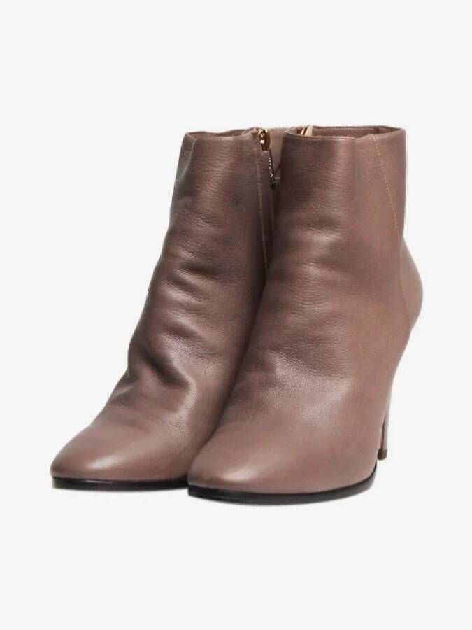 Jimmy Choo Pre-owned Leather boots Brown Dames