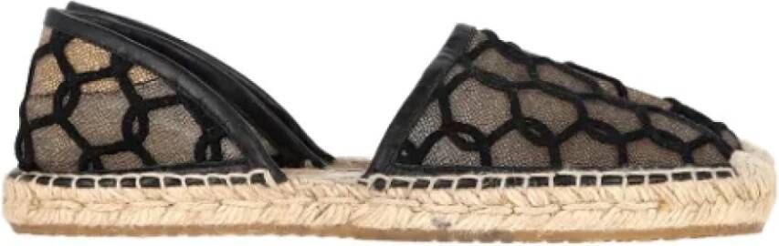 Jimmy Choo Pre-owned Leather espadrilles Black Dames