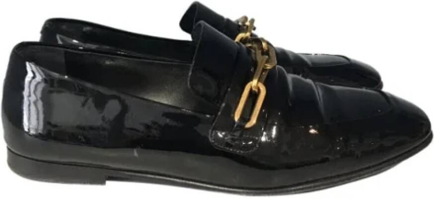 Jimmy Choo Pre-owned Leather flats Black Dames