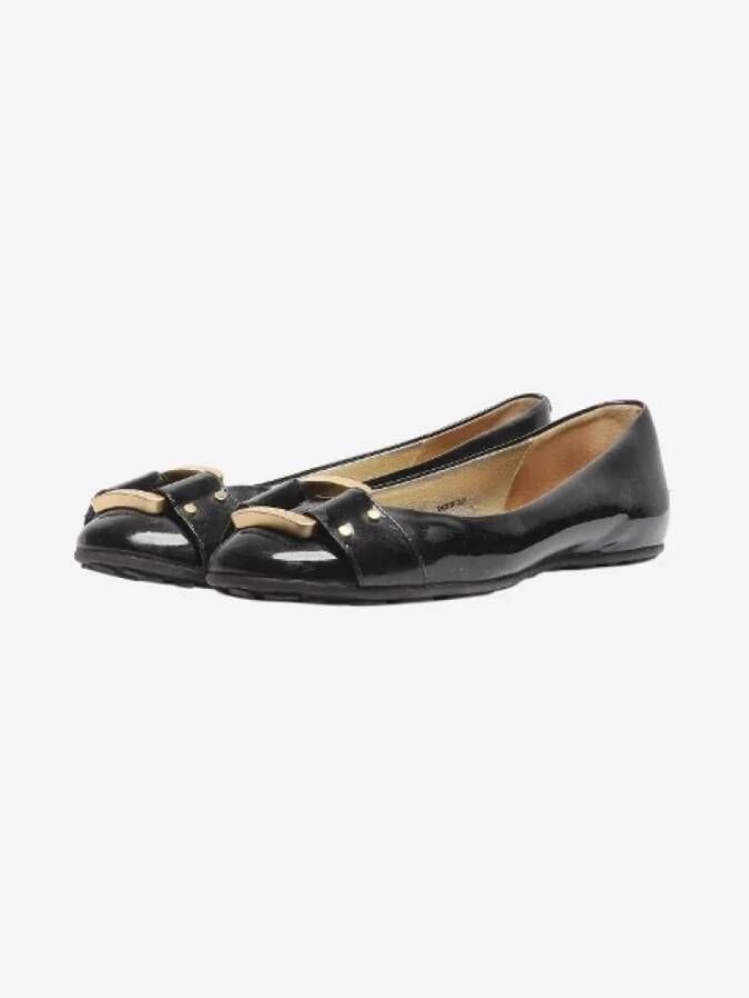 Jimmy Choo Pre-owned Leather flats Black Dames