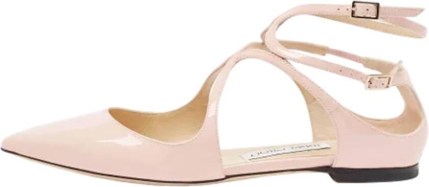 Jimmy Choo Pre-owned Leather flats Pink Dames