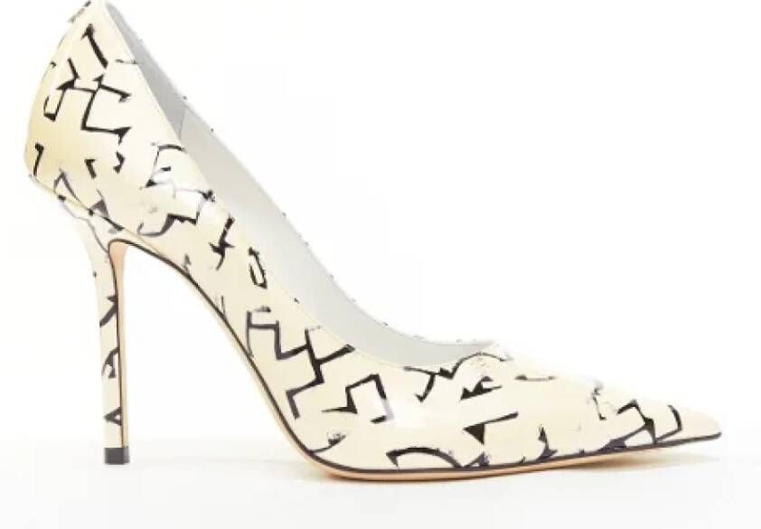 Jimmy Choo Pre-owned Leather heels Beige Dames