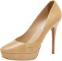 Jimmy Choo Pre-owned Leather heels Beige Dames - Thumbnail 1