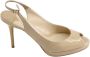 Jimmy Choo Pre-owned Leather heels Beige Dames - Thumbnail 1