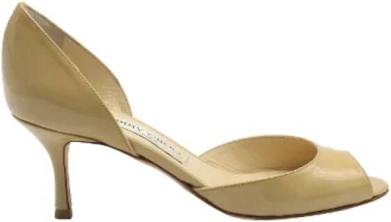 Jimmy Choo Pre-owned Leather heels Beige Dames