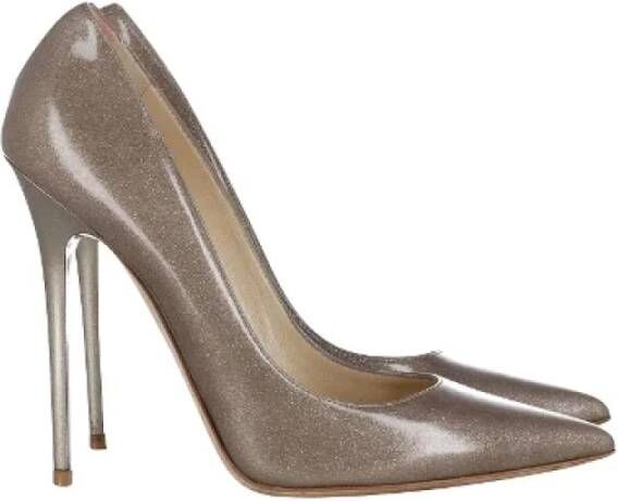 Jimmy Choo Pre-owned Leather heels Beige Dames