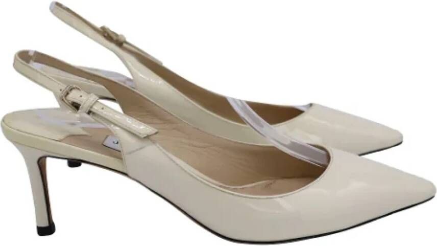 Jimmy Choo Pre-owned Leather heels Beige Dames