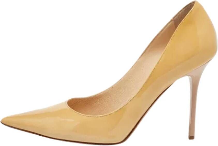 Jimmy Choo Pre-owned Leather heels Beige Dames