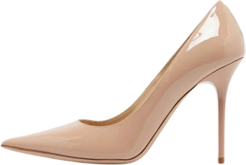 Jimmy Choo Pre-owned Leather heels Beige Dames