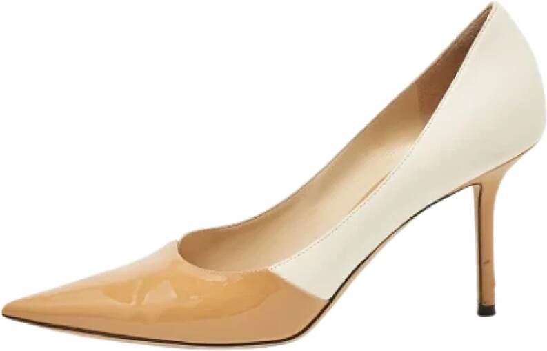 Jimmy Choo Pre-owned Leather heels Beige Dames