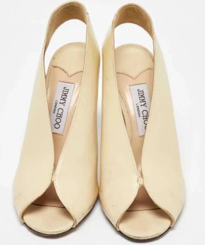 Jimmy Choo Pre-owned Leather heels Beige Dames