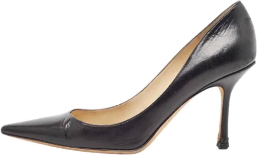 Jimmy Choo Pre-owned Leather heels Black Dames