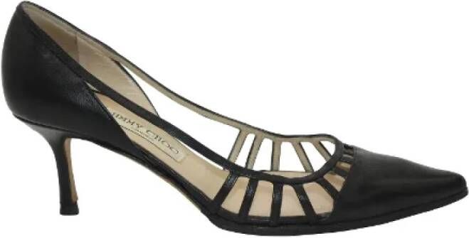 Jimmy Choo Pre-owned Leather heels Black Dames