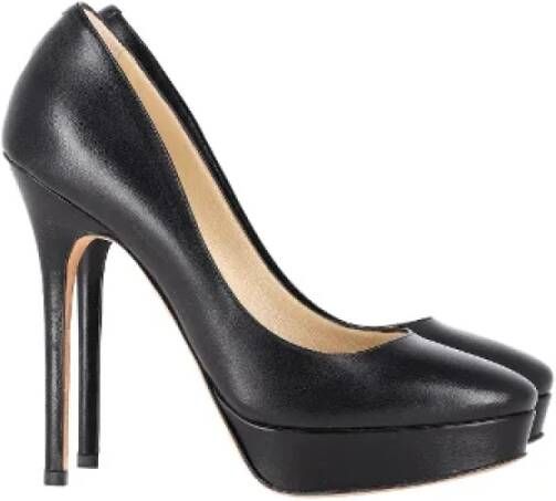 Jimmy Choo Pre-owned Leather heels Black Dames