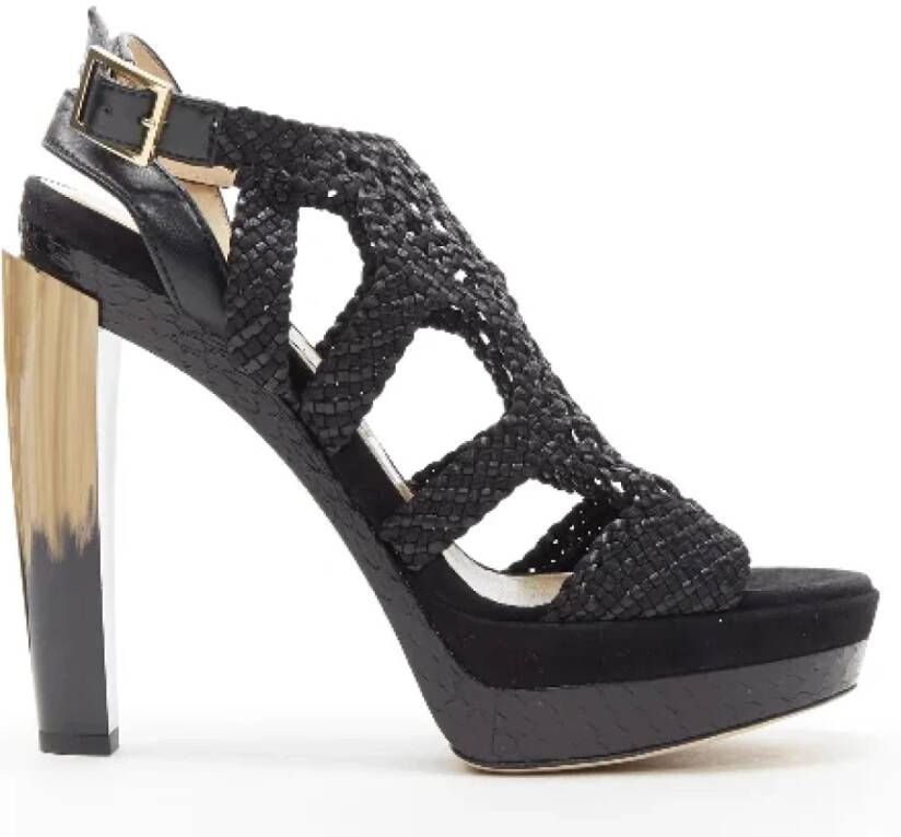 Jimmy Choo Pre-owned Leather heels Black Dames