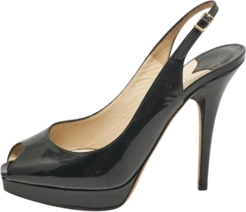 Jimmy Choo Pre-owned Leather heels Black Dames