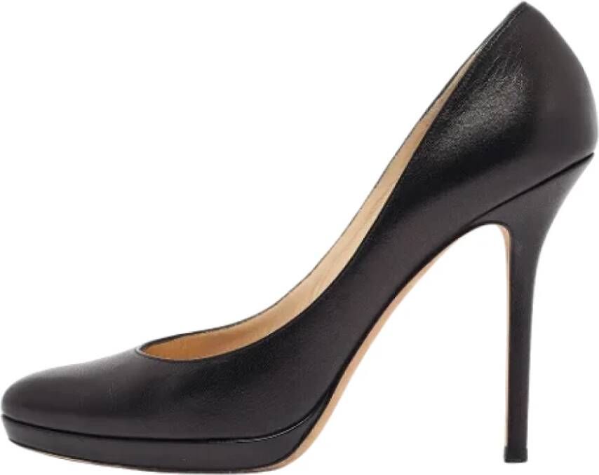 Jimmy Choo Pre-owned Leather heels Black Dames