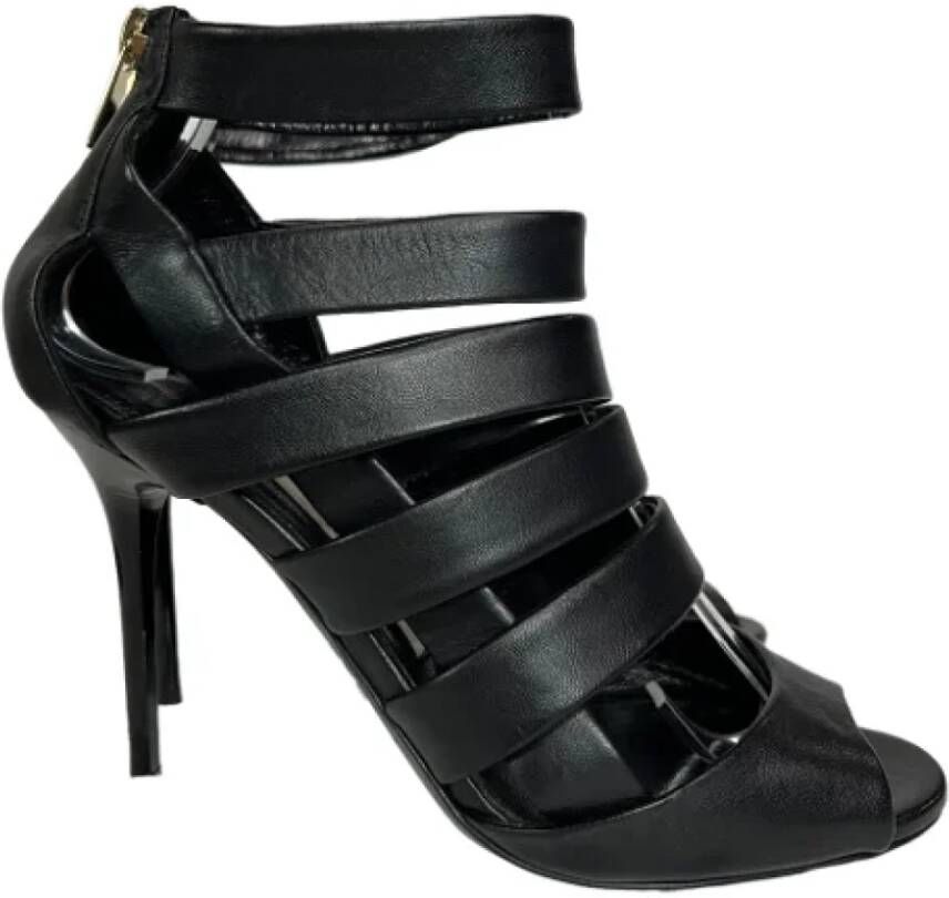 Jimmy Choo Pre-owned Leather heels Black Dames