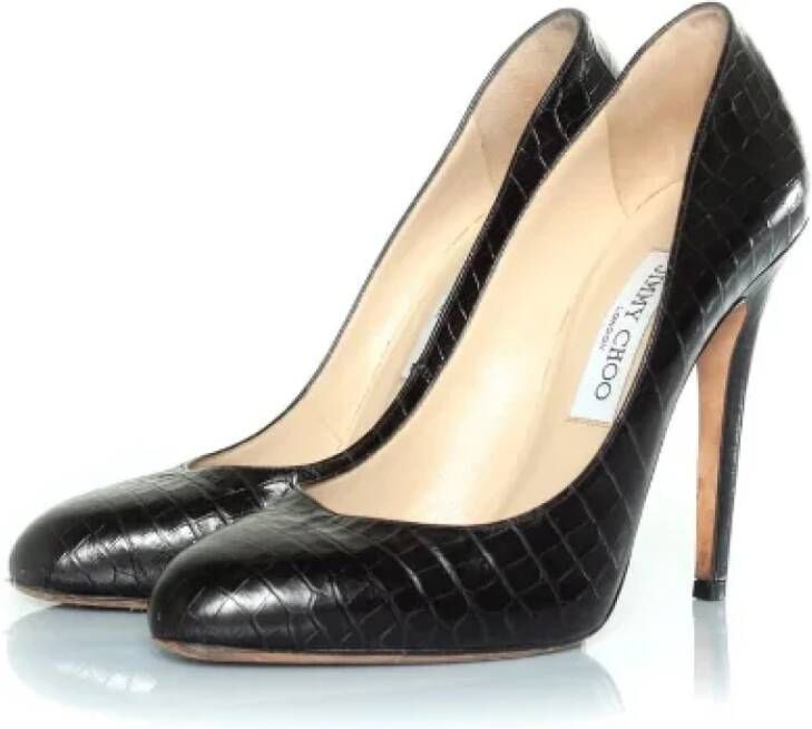 Jimmy Choo Pre-owned Leather heels Black Dames