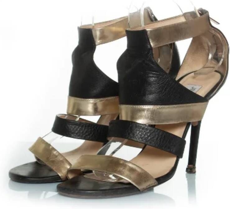 Jimmy Choo Pre-owned Leather heels Black Dames