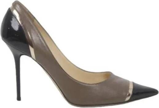 Jimmy Choo Pre-owned Leather heels Brown Dames