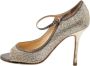 Jimmy Choo Pre-owned Leather heels Gray Dames - Thumbnail 1