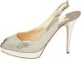 Jimmy Choo Pre-owned Leather heels Gray Dames - Thumbnail 1