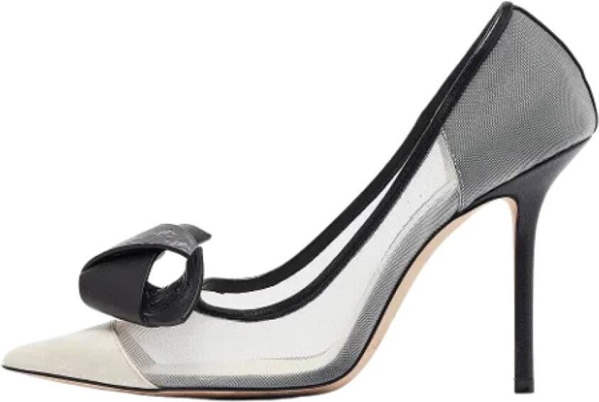 Jimmy Choo Pre-owned Leather heels Gray Dames