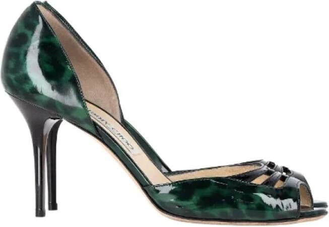 Jimmy Choo Pre-owned Leather heels Green Dames