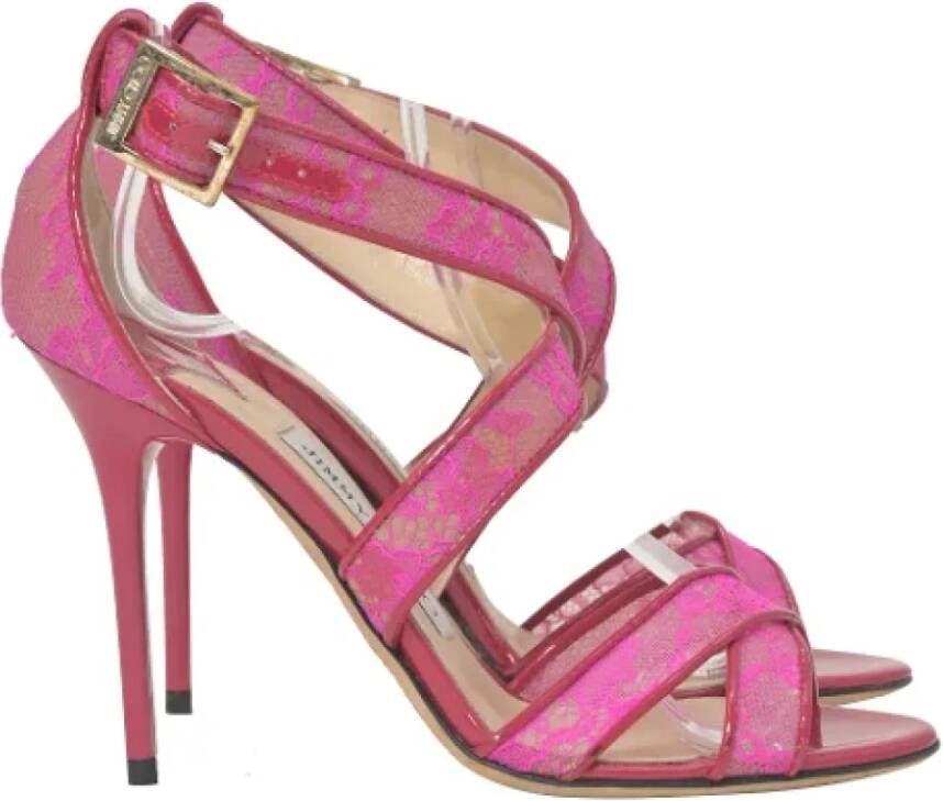 Jimmy Choo Pre-owned Leather heels Pink Dames