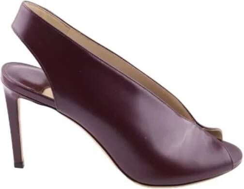 Jimmy Choo Pre-owned Leather heels Purple Dames