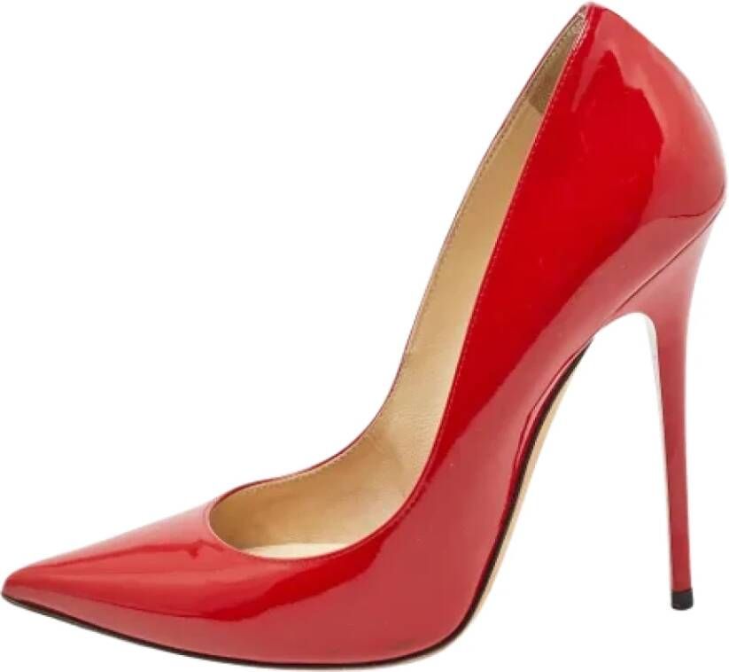 Jimmy Choo Pre-owned Leather heels Red Dames