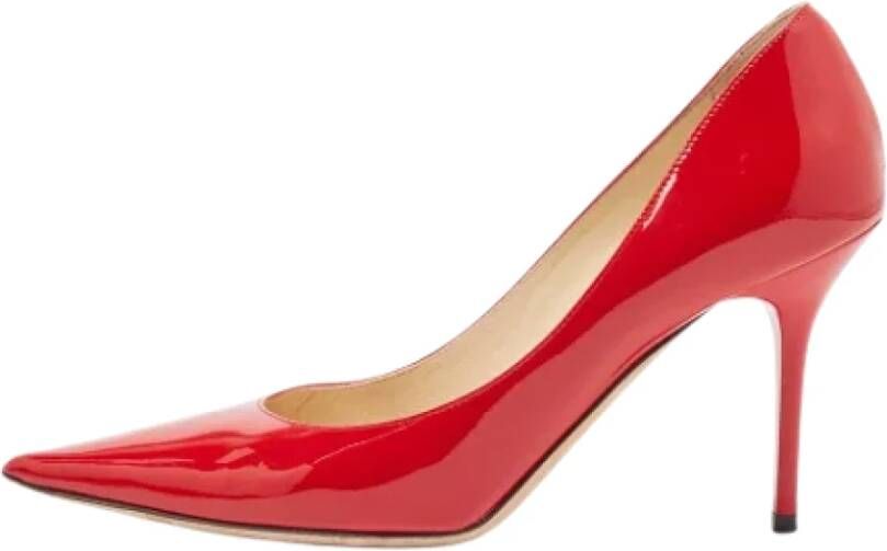 Jimmy Choo Pre-owned Leather heels Red Dames