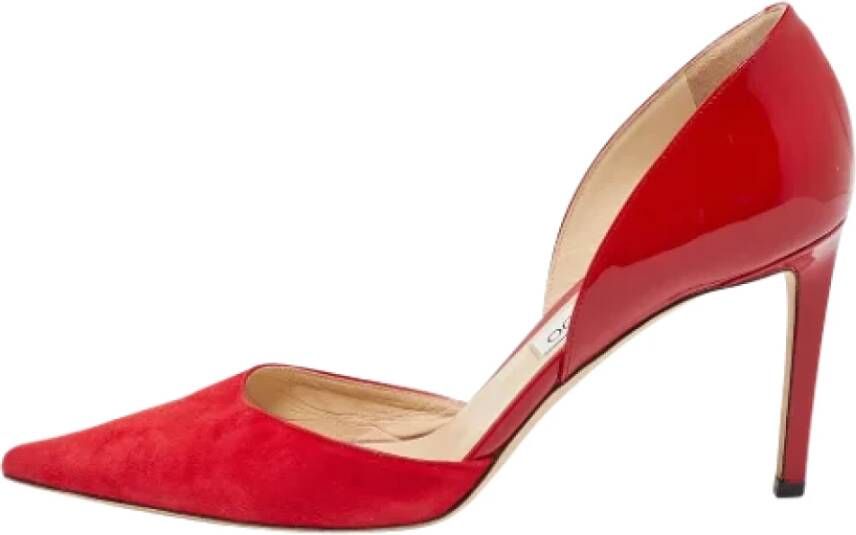 Jimmy Choo Pre-owned Leather heels Red Dames