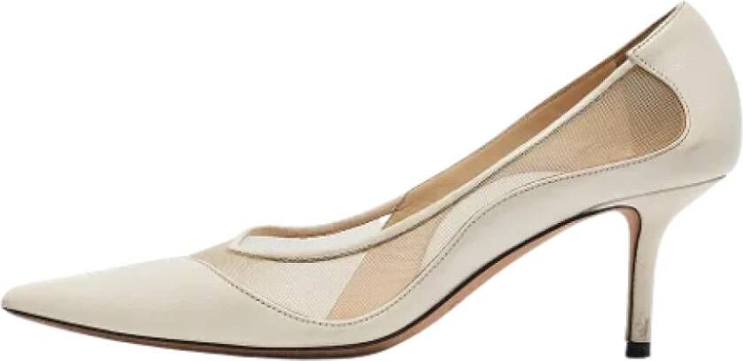 Jimmy Choo Pre-owned Leather heels White Dames