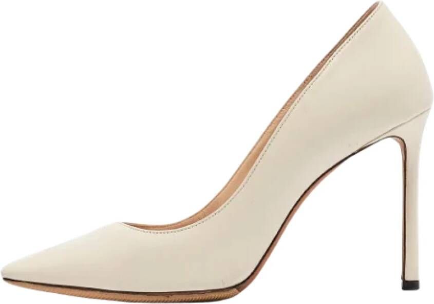 Jimmy Choo Pre-owned Leather heels White Dames