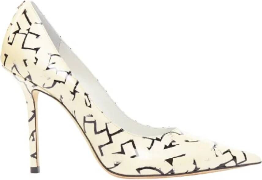 Jimmy Choo Pre-owned Leather heels White Dames