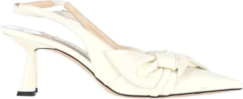 Jimmy Choo Pre-owned Leather heels White Dames