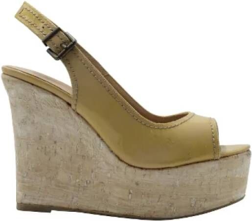 Jimmy Choo Pre-owned Leather heels Yellow Dames