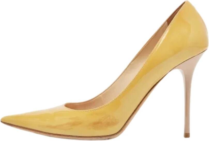 Jimmy Choo Pre-owned Leather heels Yellow Dames