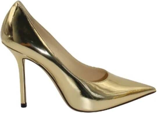 Jimmy Choo Pre-owned Leather heels Yellow Dames