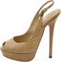 Jimmy Choo Pre-owned Leather sandals Beige Dames - Thumbnail 1