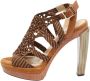 Jimmy Choo Pre-owned Leather sandals Beige Dames - Thumbnail 1