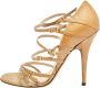 Jimmy Choo Pre-owned Leather sandals Beige Dames - Thumbnail 1