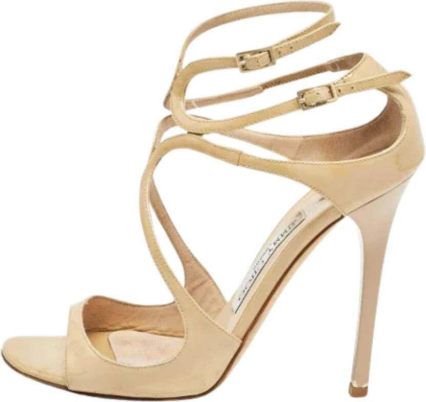 Jimmy Choo Pre-owned Leather sandals Beige Dames