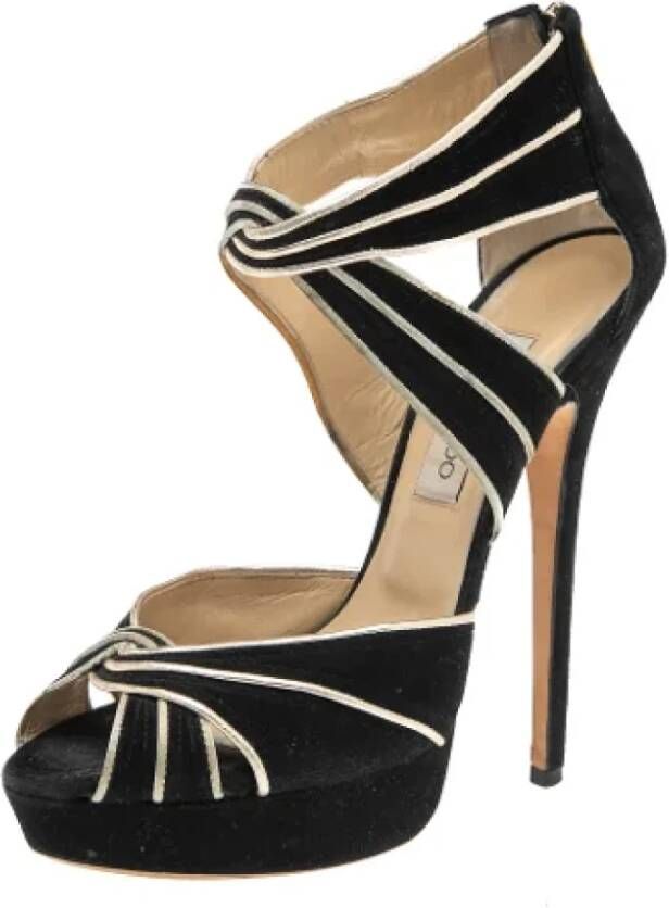 Jimmy Choo Pre-owned Leather sandals Black Dames