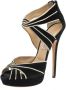 Jimmy Choo Pre-owned Leather sandals Black Dames - Thumbnail 1