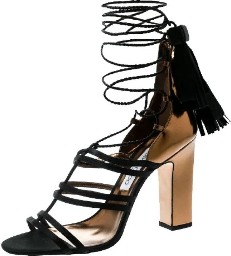 Jimmy Choo Pre-owned Leather sandals Black Dames