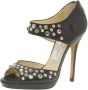 Jimmy Choo Pre-owned Leather sandals Black Dames - Thumbnail 1