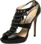 Jimmy Choo Pre-owned Leather sandals Black Dames - Thumbnail 1